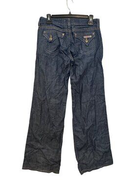 Hudson Womens Wide-Leg Blue Denim Jeans 100% Cotton Size 27 Made In USA